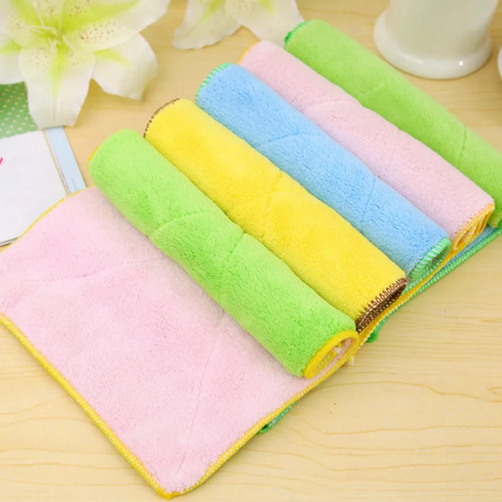 1PC High Efficient Microfiber Anti Grease Dish Cloth Washing Towel