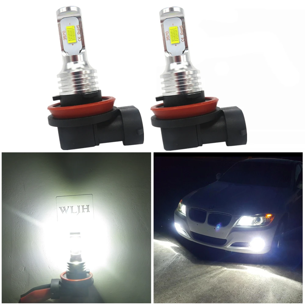 

WLJH 2x Canbus H8 Led Bulb DRL Daytime Running Fog Lamp Light For Honda Civic Accord Fit CR-V CR-Z HR-V Ridgeline Odyssey Pilot