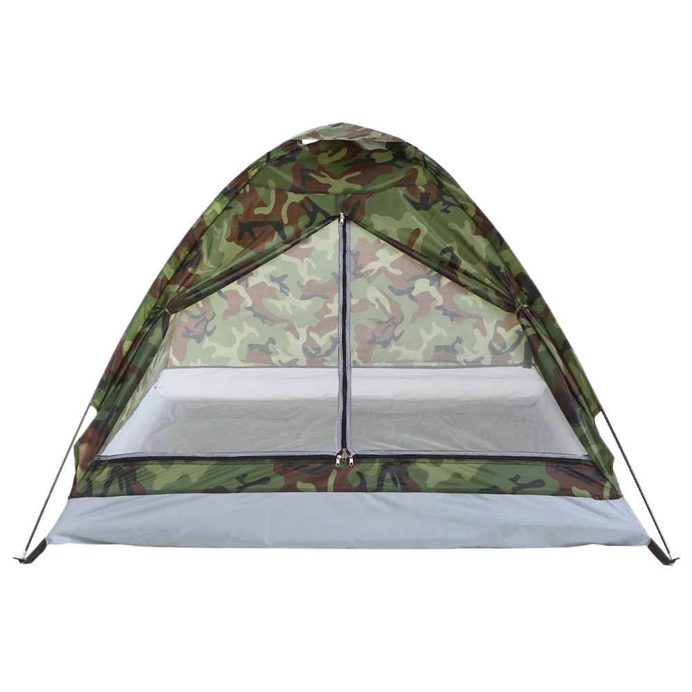 

1.2KG 2 Person Single Layer Outdoor Tent PU1000mm Fabric Ultralight Camping Tent 4 Season Fishing Hiking Tent Canopy+ Carry Bag