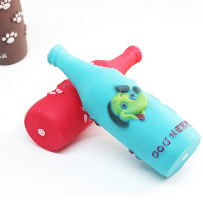 

2019 Transer Creative Hot! 1 Pc Rubber Pet Toy Beer Bottle Reflected Sound Toys Pet Dog Bite ToysDrop Shipping oT26 P35