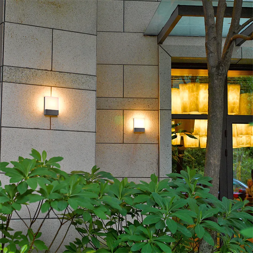 18W Outdoor Wall Lamp Corridor Stairs Balcony Aisle Waterproof Porch Wall Lights Terrace Simple Garden Wall Sconces BL37
