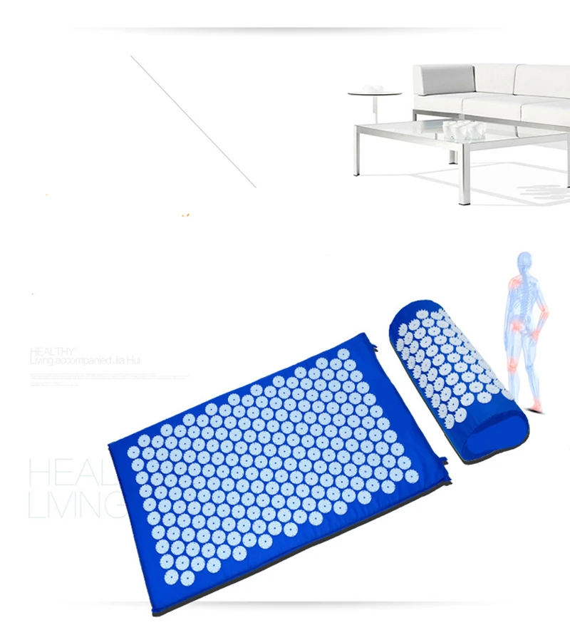 Acupressure Massager Cushion Yoga Mat For Body Head Relieve Stress Pain Yoga Pad Muscle Tension Spike Mat and Pillow (25)