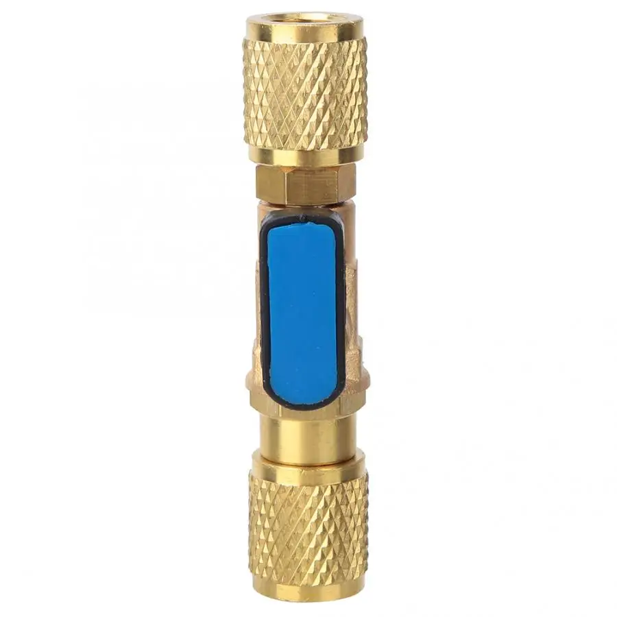 Латунный Холодильный шаровой клапан адаптер Хладагент шаровой клапан Разъем G1/4''