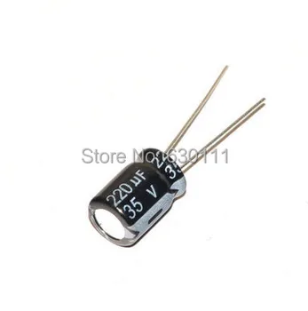 

Free Shipping 1000pcs/LOT Original 220uF 35V 105C Radial Electrolytic Capacitor 8x12mm Good quality
