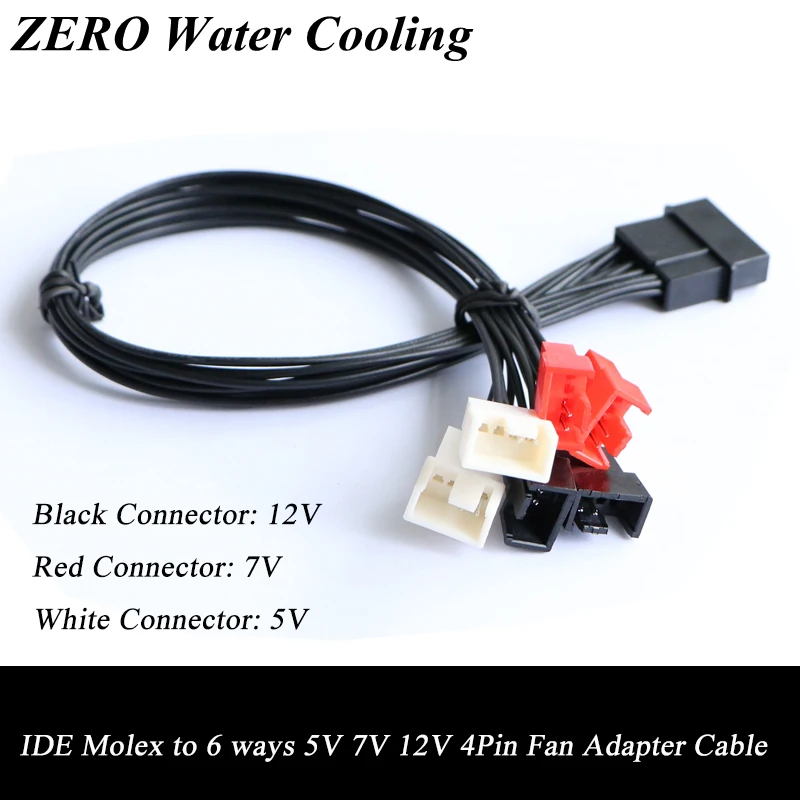 Envio de 30cm Ide Molex para Saídas Pinos Pinos Divisor 5v 7v 12v Cabo de Ventilador. 10 Tamanhos de