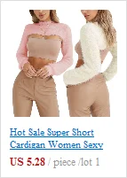 Супер короткий кардиган, женский сексуальный базовый вязаный пуловер, свитер, модный Повседневный свитер с длинными рукавами, весна-осень