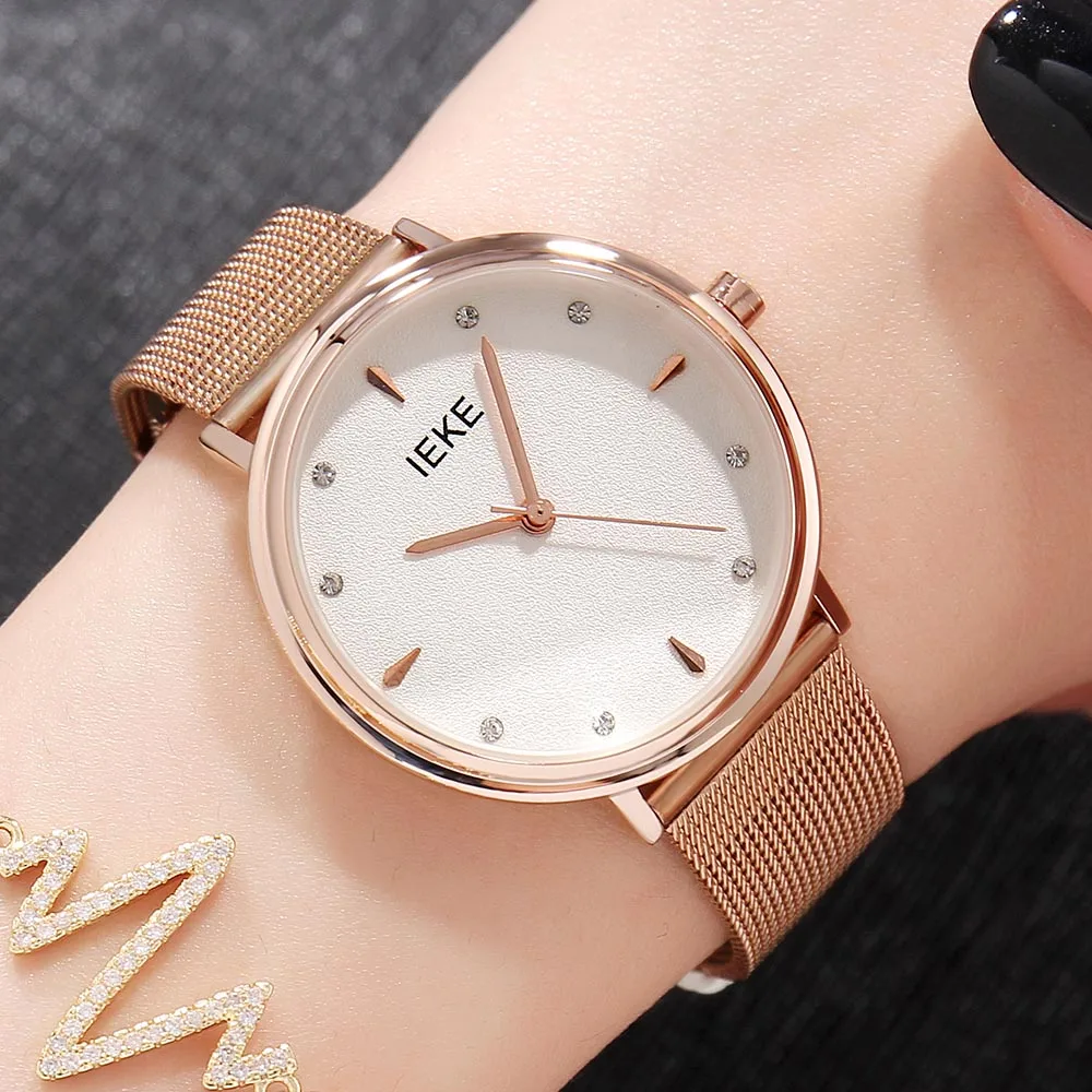

Luxury Rose Gold Women Watch Rhinestone Starry Wrist Watch For Ladies Female Wristwatch Waterproof reloj mujer relogio feminino
