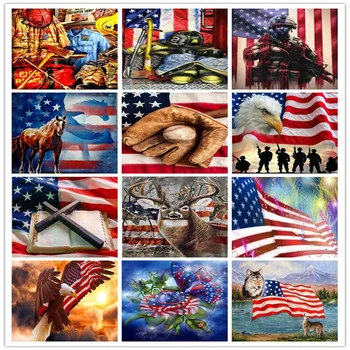 

Full Diamond Embroidery Diy 5d National flag 5d Diamond Painting Cross Stitch Square Rhinestone Pattern Needlework mosaic arts