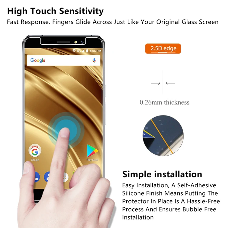 Ультратонкое высококачественное закаленное стекло для Ulefone power 6 5 3 3S S9 Pro S10 Mix2 MixS X защитная пленка для экрана Ulefone be touch