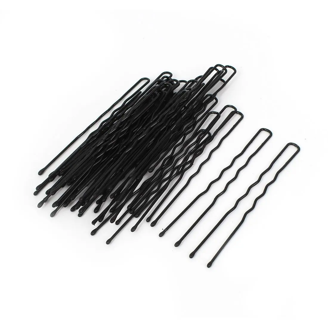 

40 Pcs Metal Woman Hair Barrette U Shaped Clips Single Prong DIY Hairstyle Black