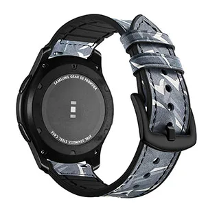 Watch Strap For Samsung Gear S3 Soft Silicone With Genuine Leather For Huawei Watch 2PRO Leather Watch Band For Huami Amazfit 1 - Цвет ремешка: Grey