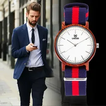 Hot Sale Men’s bamboo Sandalwood Watch men Nylon Casual Wristwatch Good Quality Quartz Wristwatches Wooden Watch Top Gift Item