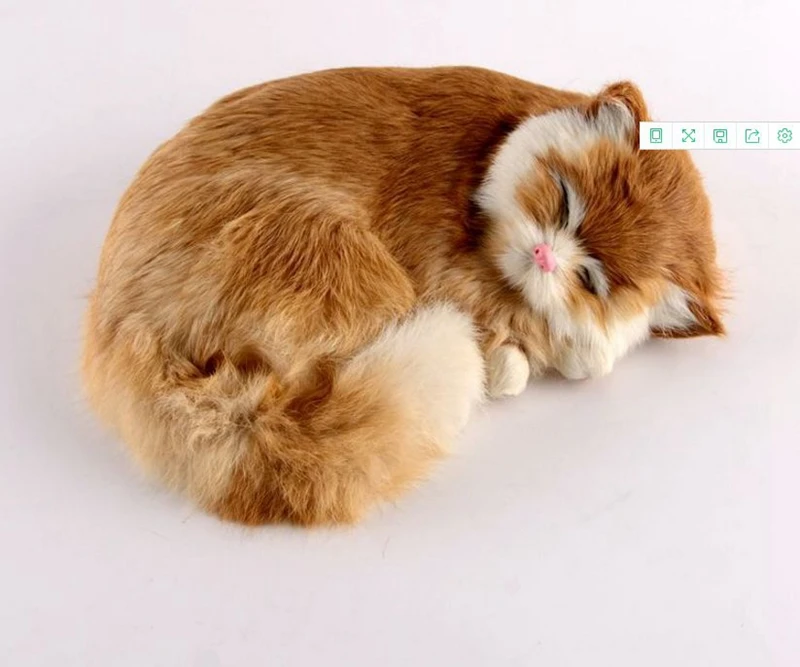 Dorimytrader Pop Plush Simulation Cat Toy Lifelike Lovely Realistic Pets Cat Doll Decoration for Car Gift 27x18x10 DY80005 (19)_1