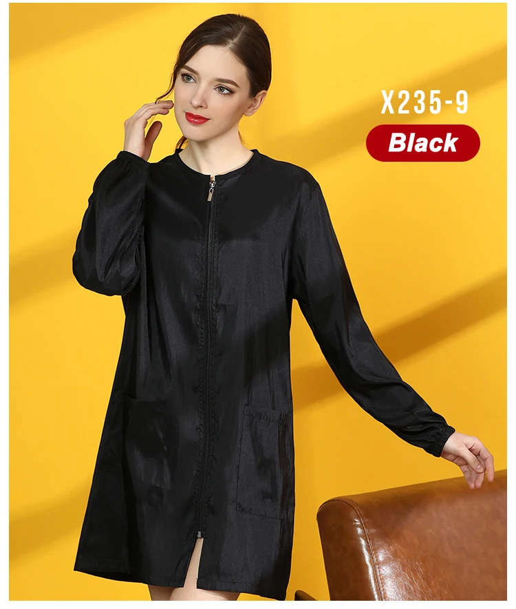Long Sleeves Zipper Hairdresser Apron Salon Hairdressing Working Cloth Hairstylist Assistant Cape Waterproof Barber Tools 1371