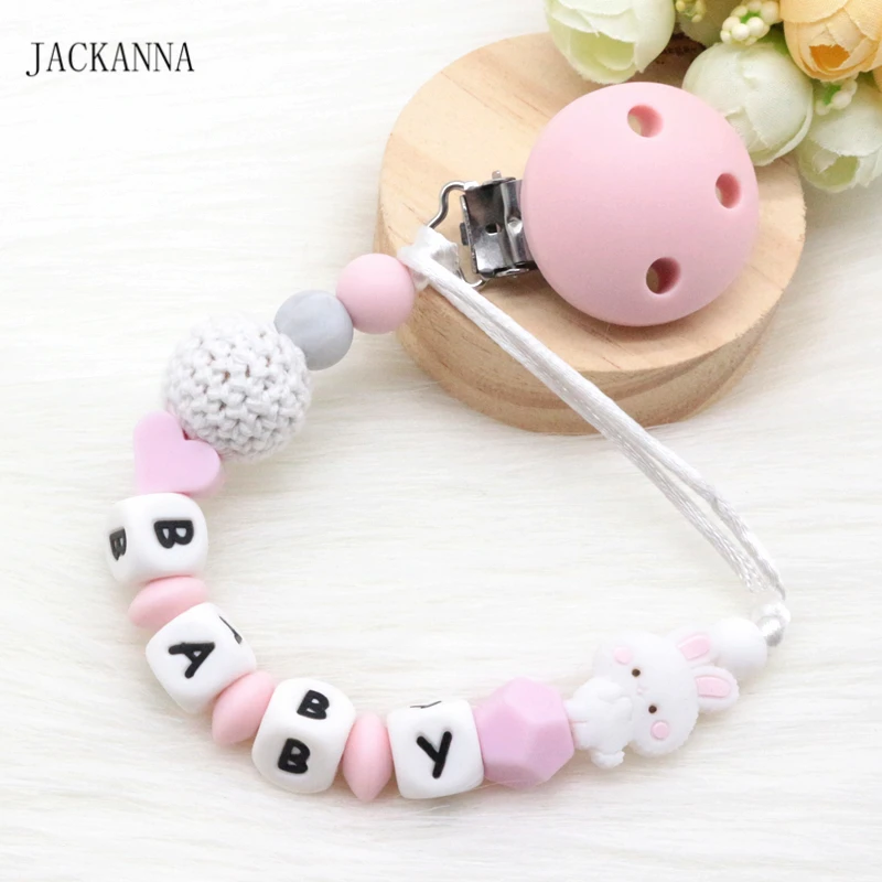 personalised baby pacifier clip