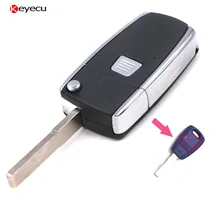 Keyecu Modify Folding Type 1Button Remote Key Shell Case FOB for Fiat Punto Bravo Doblo