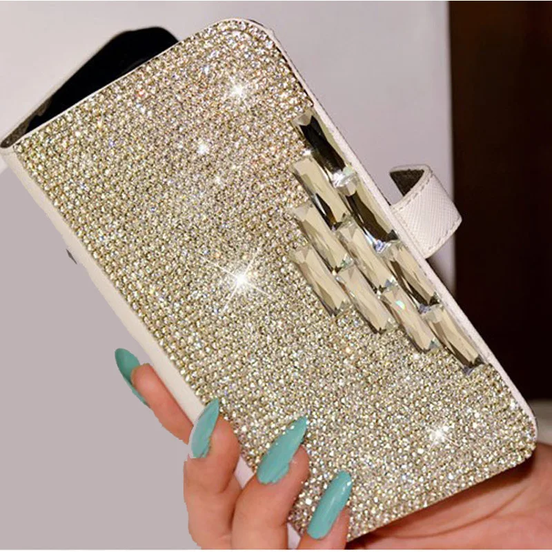 

Full Crystal Bling Chain Leather Wallet Cases for Samsung Galaxy S10 Plus S9 S8 Plus S10e S10 Note 10 Plus 9 8 Fundas Couque
