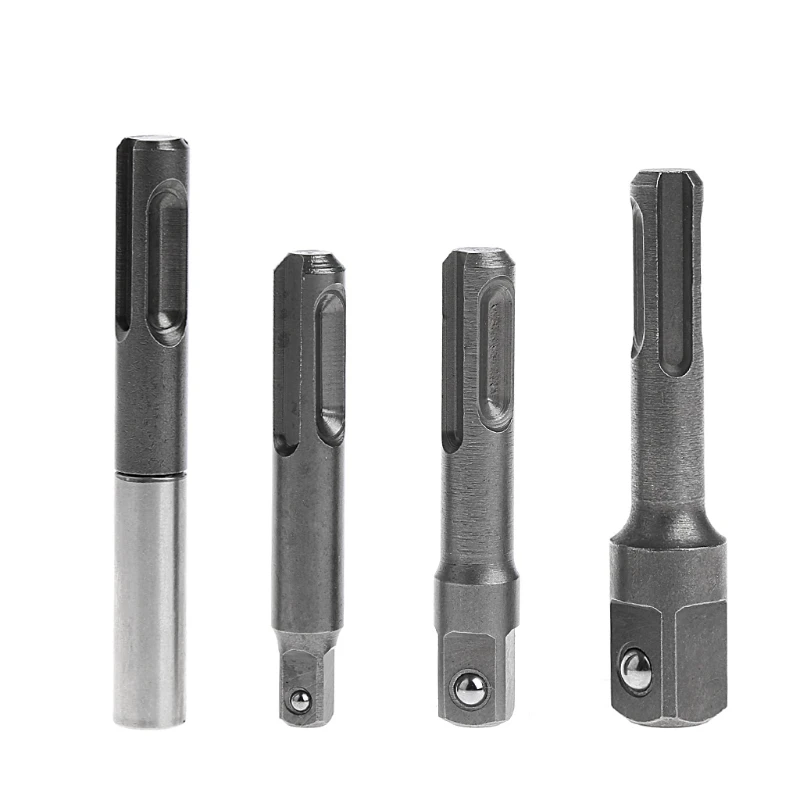 

4 Pcs 1/4''3/8''1/2'' SDS Socket Driver Drills+Quick Change Hex Shank Adaptor