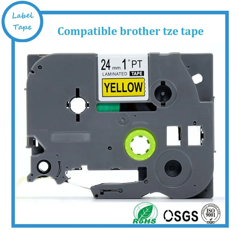 Brother Compatible TZ651 P-Touch PT9400 PT9500PC 24mm Black//Yellow Tape
