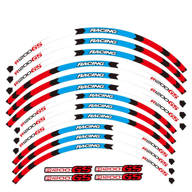 Мото rcycles колеса наклейки Светоотражающие Обода мото полоса лента для BMW R1200GS ПРИКЛЮЧЕНИЯ 19''17''