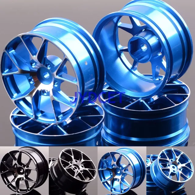 Best Price HSP 4xAluminum 5Y Spoke Wheels/Rims 1057 For RC 1/10 On-Road Drift Sakura Tamiya