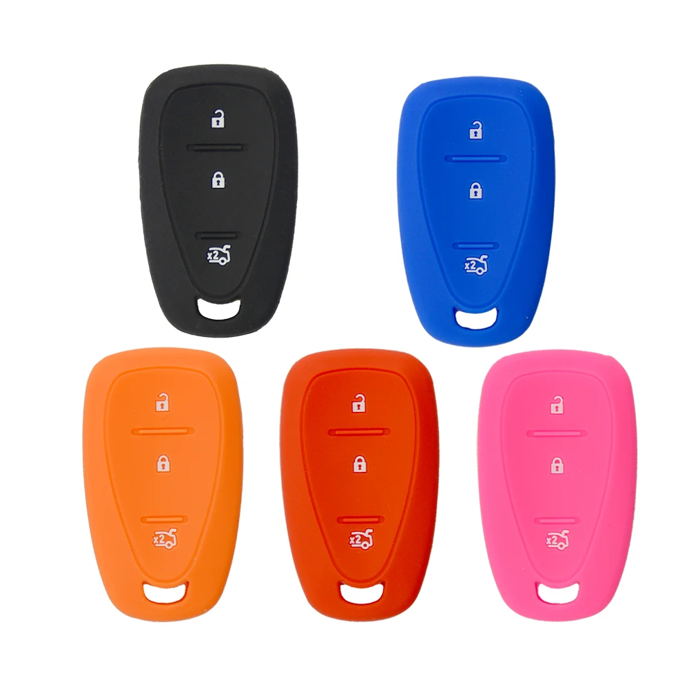3 button silicone car key case for Chevrolet 1