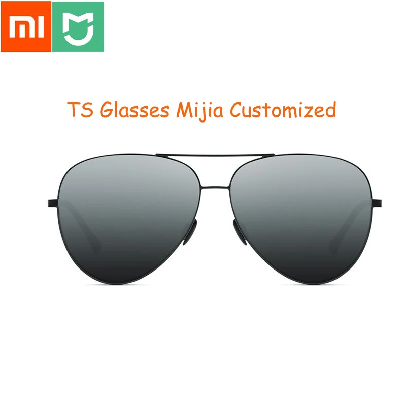 Xiaomi TS фирменные солнцезащитные очки из нейлона, поляризованные линзы из нержавеющей стали, Смарт ретро очки, защита от УФ лучей, для путешествий для мужчин и женщин, H20 - Цвет: Polarized mijia