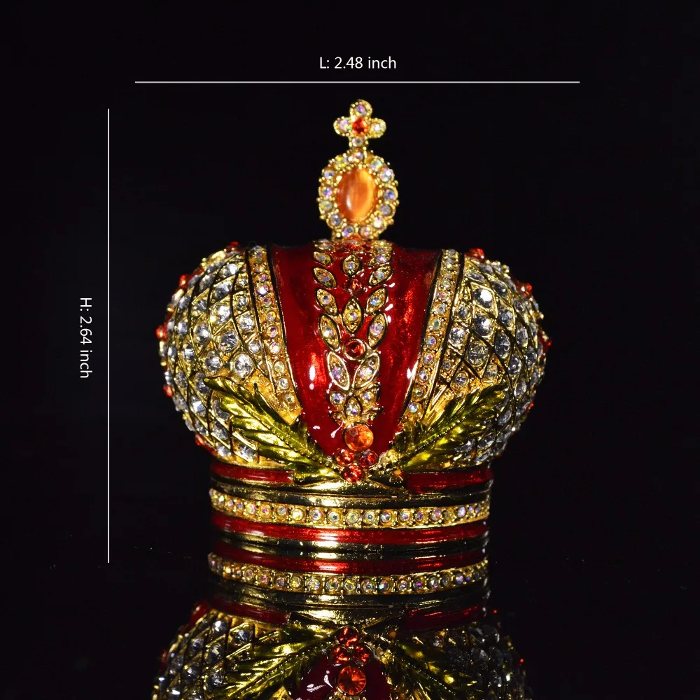 QIFU New Arrive Crystal Red Crown Beautiful Handmade Luxurious for Home Decor | Дом и сад