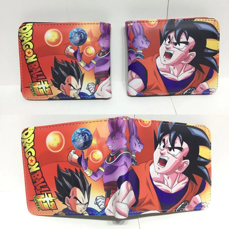 Кошелек с рисунком Dragon Ball Z, кошелек из искусственной кожи с карманом для монет, сумки с держателем для карт для детей, подростков, мужчин и женщин, Короткие Кошельки