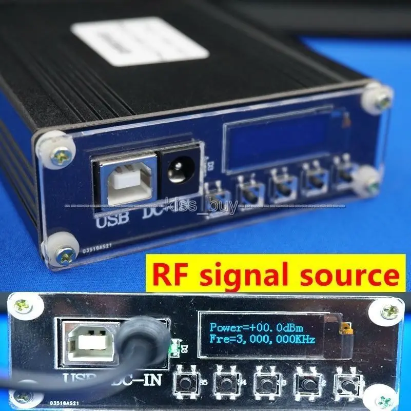 OLED цифровой дисплей ADF4351 35 МГц-4,4 ГГц генератор сигналов Частота RF источник сигнала+ dc 12 В мощность с usb портом