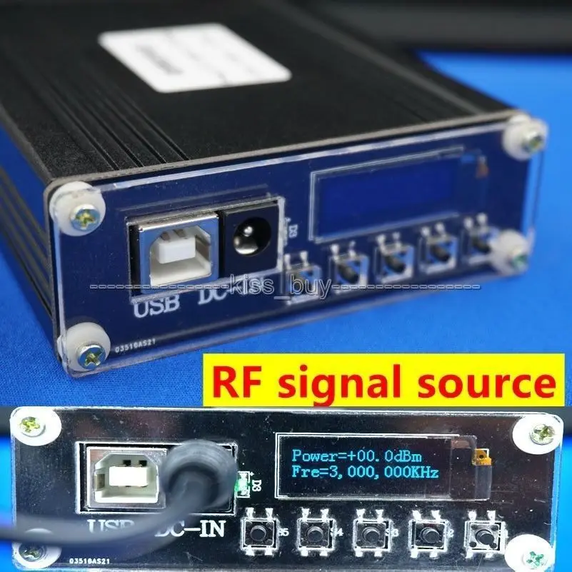 

OLED Digital display ADF4351 35MHZ-4.4GHZ Signal generator frequency RF signal source + dc 12v power with usb port