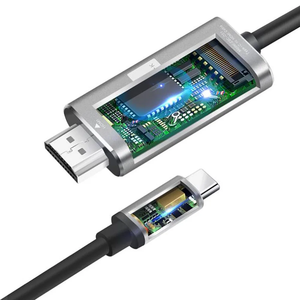 1,8 м USB C к HDMI кабель type C HDMI адаптер 4 K 60 hz преобразователь для MacBook samsung Galaxy huawei mate 20 USB-C HDMI адаптер