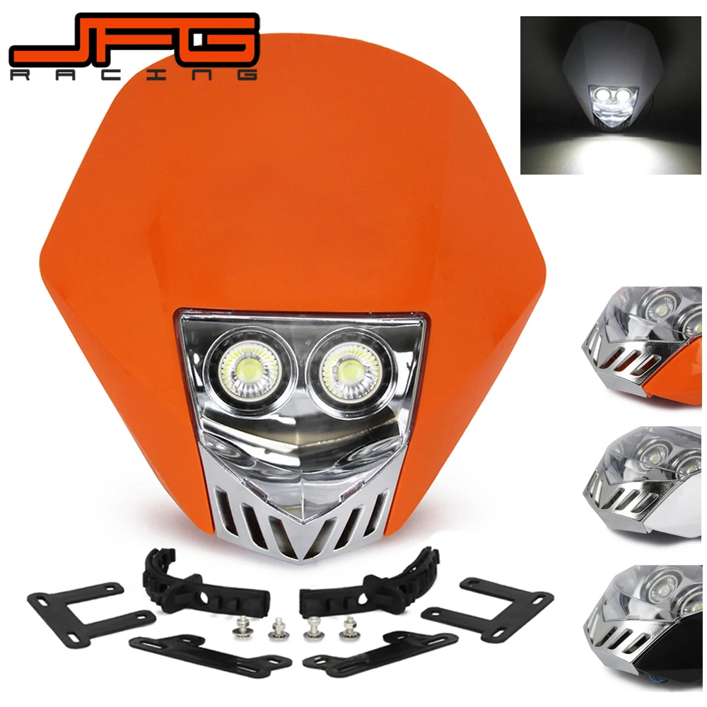 Motorcycle Led Double Dual Light Bulb Headlamp Motorcycle Dirt Bike