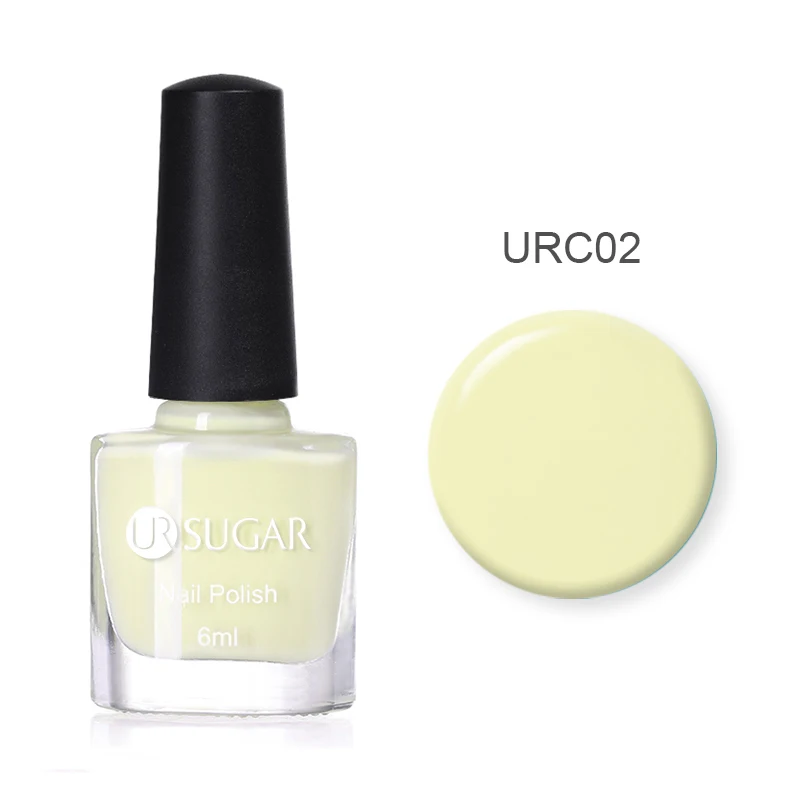 UR SUGAR 6 мл сладкий цвет лак для ногтей розовый желтый синий лак для ногтей чистый лак для маникюра дизайн ногтей - Цвет: URC02