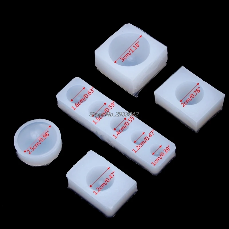 DIY силиконовая полусфера подвеска Плесень Смола ювелирные изделия кулон изготовление эпоксидной отливки-W128