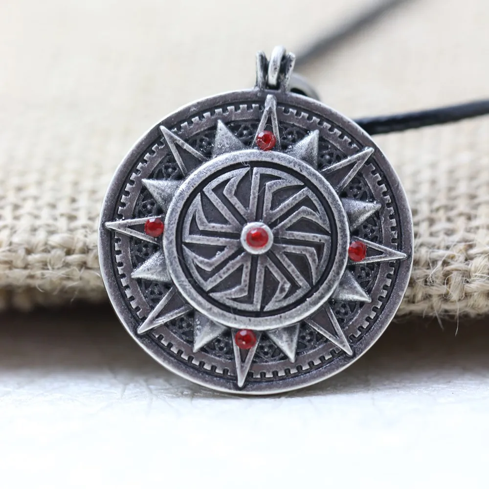 

10pcs Pendant Necklace Sun Wheel Slavics Amulet Necklace