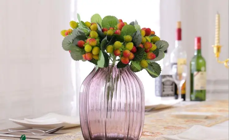 Искусственный шелковица искусственный цветок DIY искусственные фрукты дома вечерние свадебное украшение искусственное цветок дешевые ягоды, фрукты