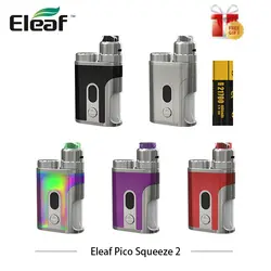 Оригинальные электронные сигареты Eleaf Пико сжималка 2 комплекта Пико сжималка 2 с коралловым 2 100 Вт Squonker поле Mod испаритель 8 мл бутылки