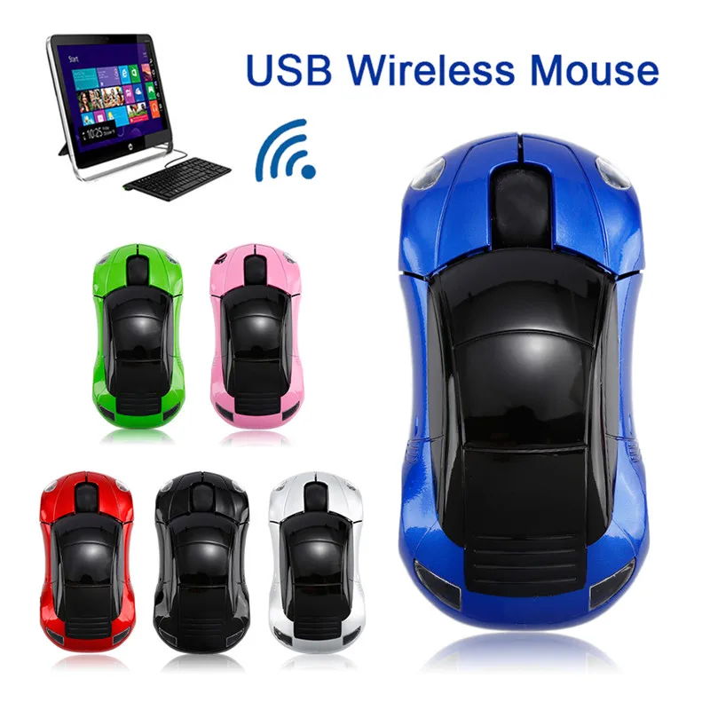 

PC Laptop Computer Accessories Wireless Mouse Fashion Super Car Shaped Mouse 2.4Ghz Optical Mouse Free Shipping