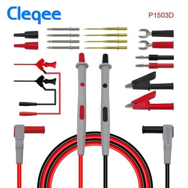 Cleqee Digital Multimeter Probes Replaceable Needles Test Lead Kits Cable Feeler 