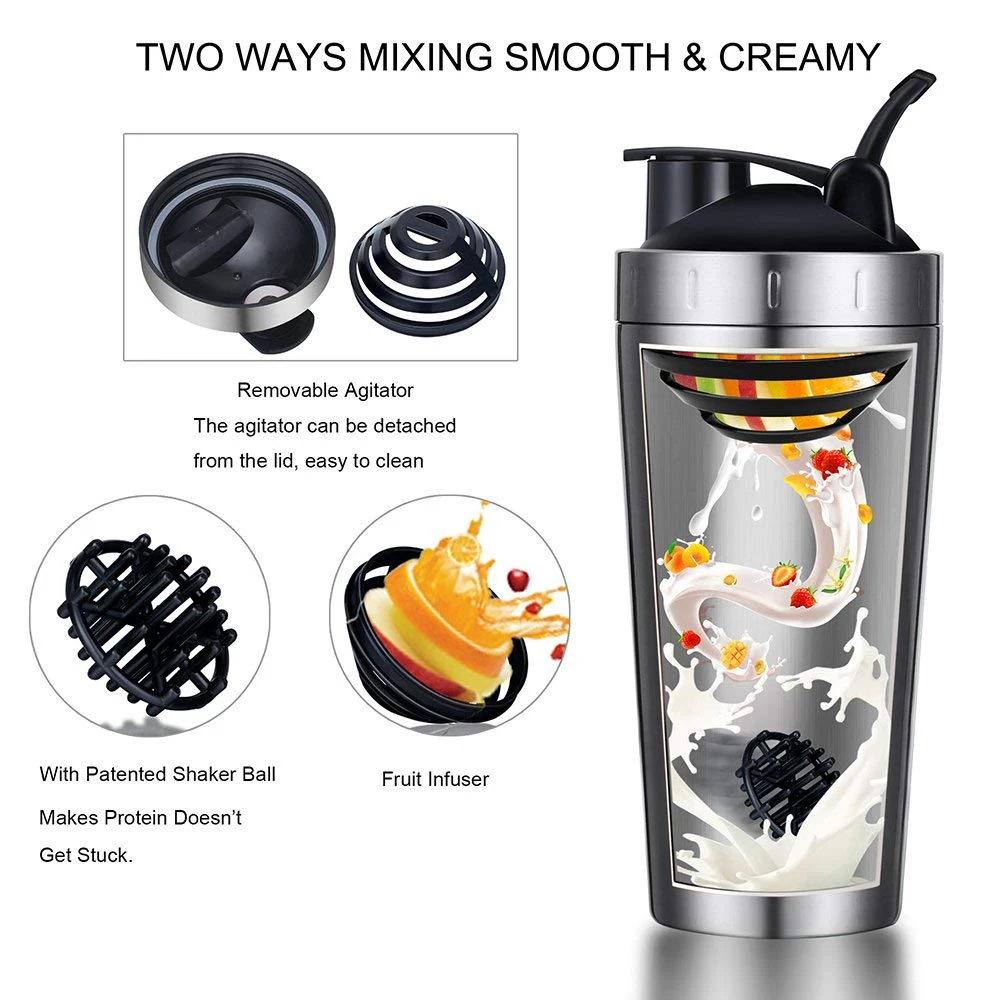 Edelstahl Protein Vibrations Flasche Gym Shaker Sport Milch Shake Mixer Was V7B6 Edelstahl Protein Vibrations Flasche Gym Shaker Sport Milch Shake Mixer Was V7B6