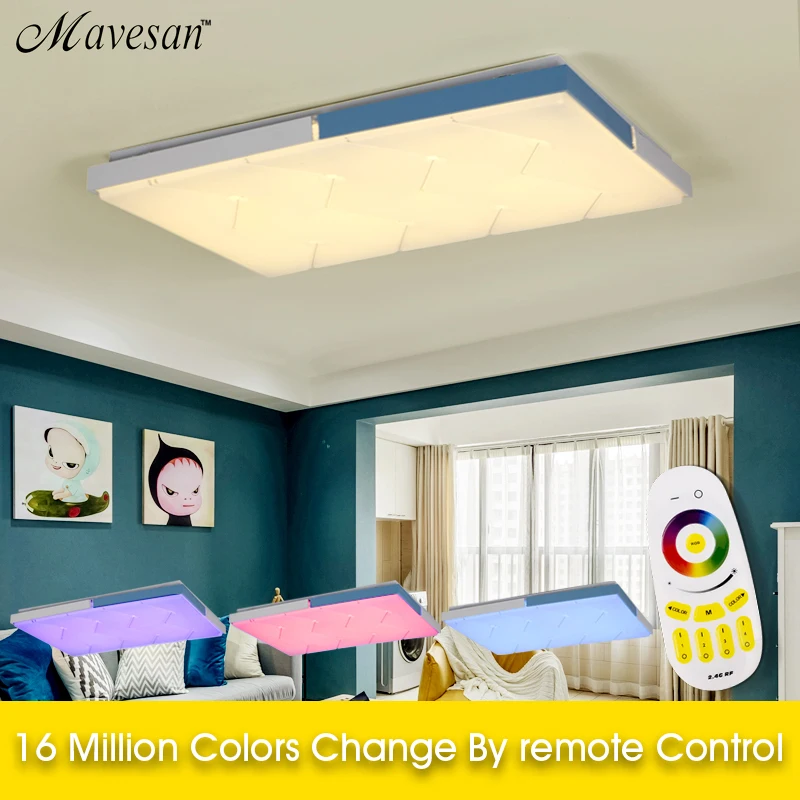 

LED Ceiling Lights Lamp Luminaria Ceiling Light With Remote Control Dimmable Color And RGB Changing Fixtures Lustre Plafonnier