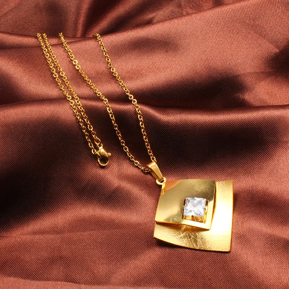 XUANHUA ожерелье из нержавеющей стали s& Подвески цепочка ожерелье женское ювелирное каменное ожерелье-чокер модное ожерелье с подвеской