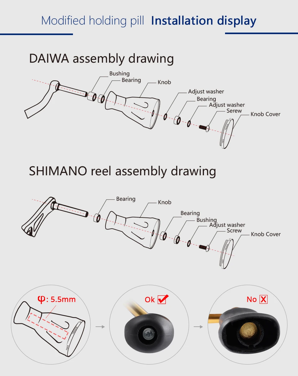 ANYFISH безынерционная катушка ручка для катушки для Shimano Stradic CI4 Curado Sedona Daiwa CR80 baitcasing катушка спиннинговые Катушки Снасти
