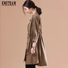 KMETRAM новая стильная модная женская куртка средней длины Повседневная Casaco Feminino свободные большие размеры Chaquetas Invierno Mujer HH988
