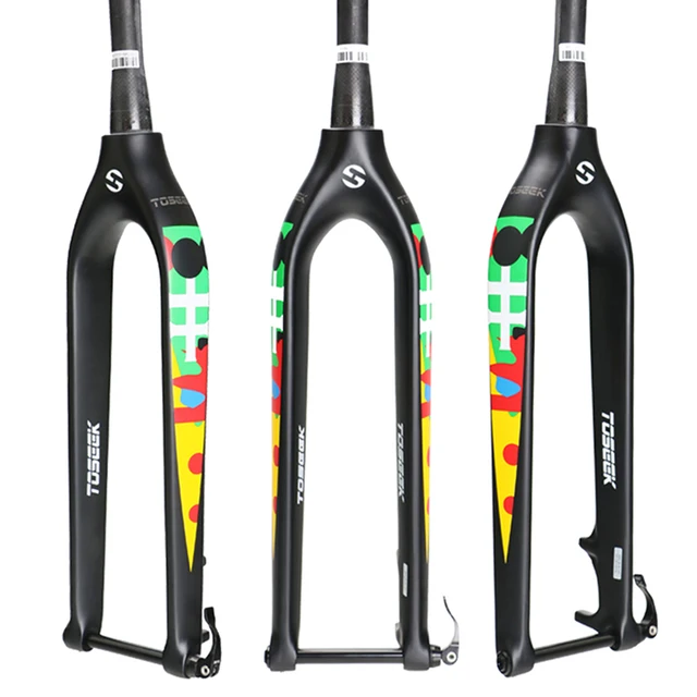 Cheap MTB Bicycle Carbon Fork 300*28.6mm Bike Front Fork Super Light Carbon Fiber mountain bike forks Bicicleta Accessories