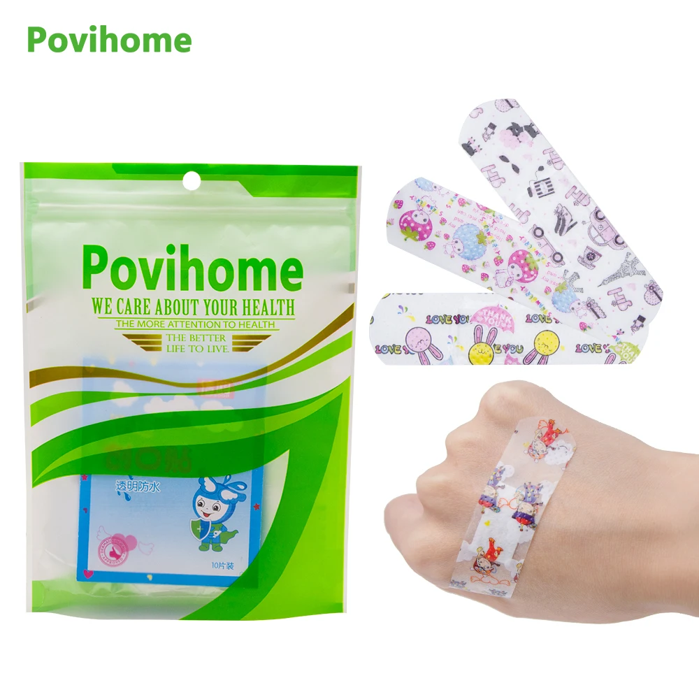 Povihome 50 шт./пакет пластыри с мультяшным рисунком гемостаза свидетельствует об этом стерильные наклейки клей бинты первой помощи детская штукатурки