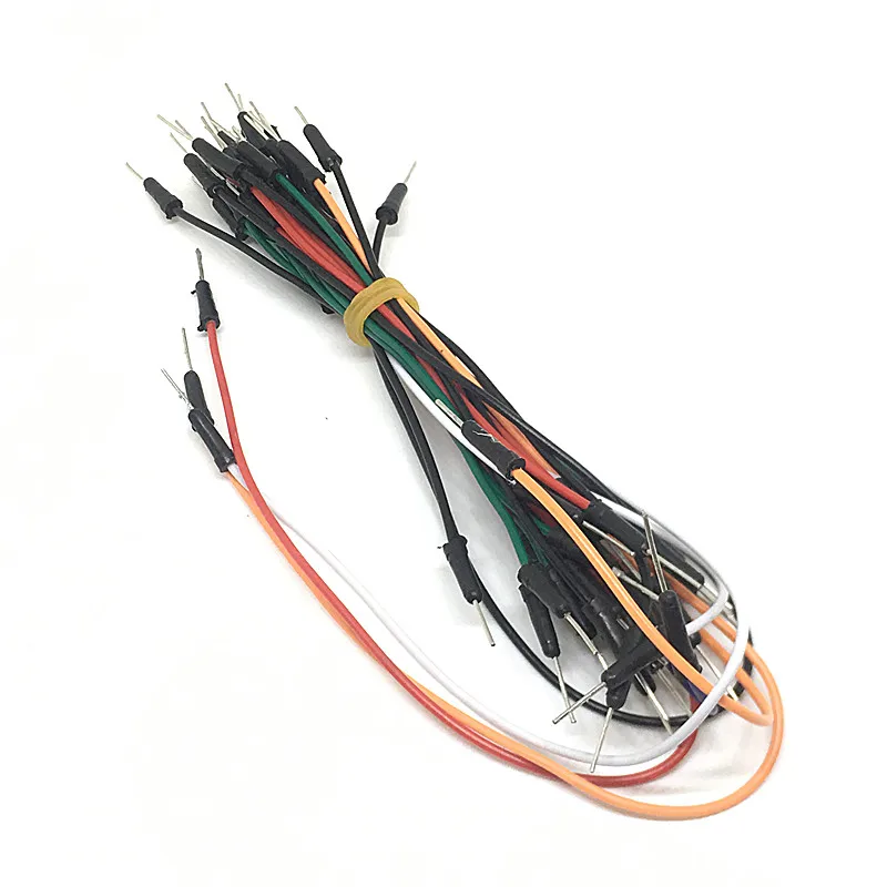 65pcs Lot New Solderless Flexible Breadboard Jumper wires Cables Bread plate line