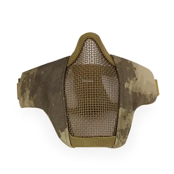 

Military Tactical Half Face Mask Paintball Airsoft Strike Steel Half Face Mesh Mask Hunting Army Tactical Protective Mask