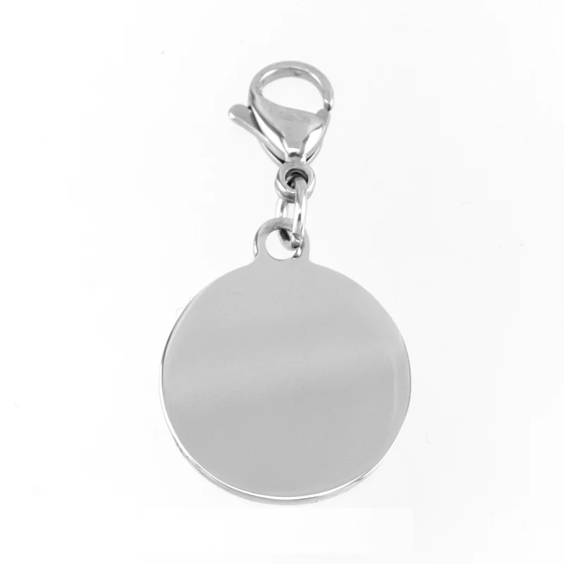 

Stainless steel Dog Tag Dogs Collar Round Pendants Charms DIY Dog Pet puppy Pendants Tags both sides mirror polished 10pcs